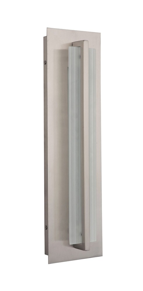 Craftmade Lighting-Z3612-SS-LED-Allure - 16W 1 LED Medium Pocket Wall Lantern in Modern Style - 5.25 inches wide by 18 inches high   Stainless Steel Finish with Frosted Fluted Glass
