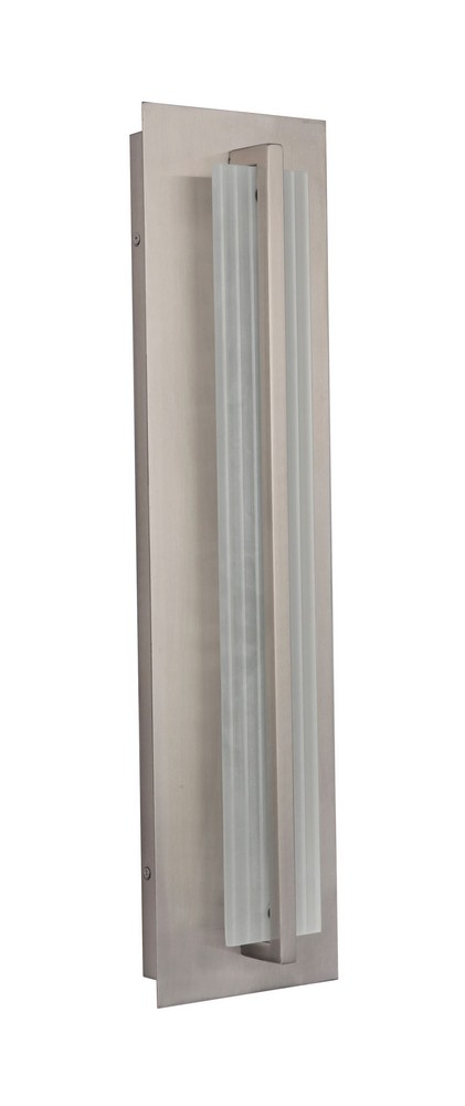 Craftmade Lighting-Z3622-SS-LED-Allure - 21W 1 LED Large Pocket Wall Lantern in Modern Style - 5.5 inches wide by 22 inches high   Stainless Steel Finish with Frosted Fluted Glass