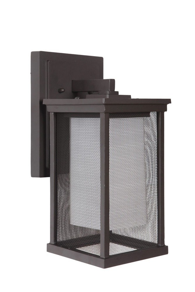 Craftmade Lighting-Z3764-OBO-Medium Outdoor Wall Lantern Die Cast Aluminum Approved for Wet Locations in Modern Style - 6.25 inches wide by 13.75 inches high   Oiled Bronze Finish with Mesh/White Fros