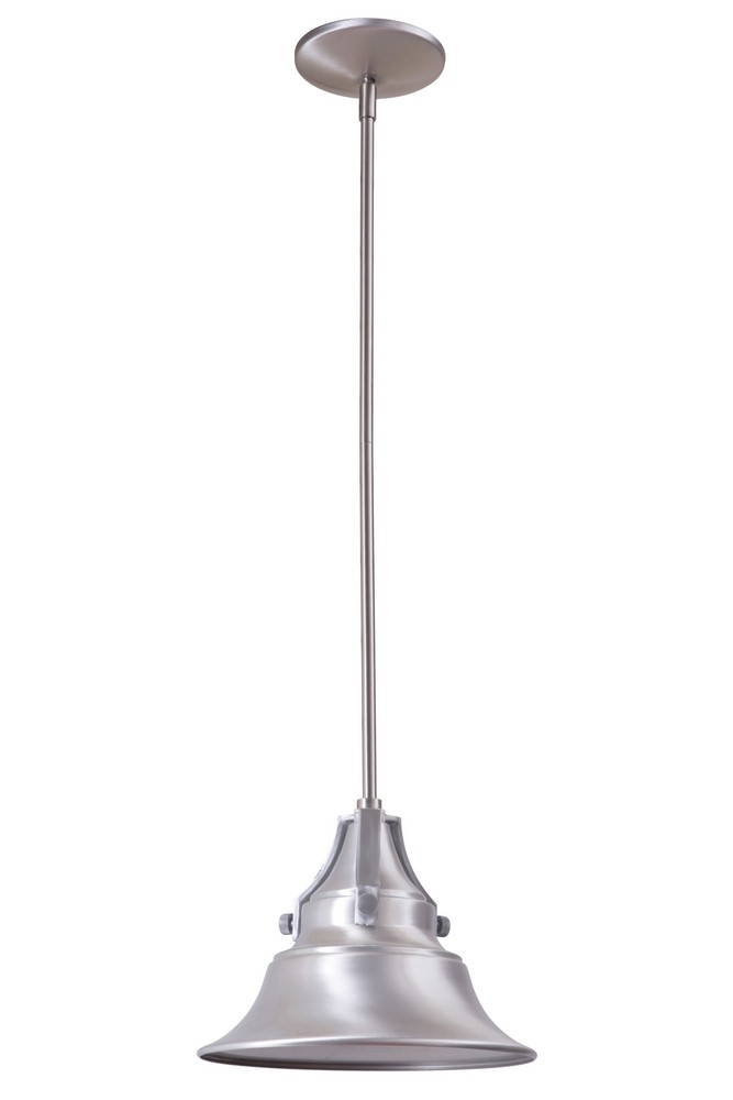 Craftmade Lighting-Z4401-SA-Union - One Light Small Outdoor Pendant in Transitional Style - 8 inches wide by 44.13 inches high   Satin Aluminum Finish