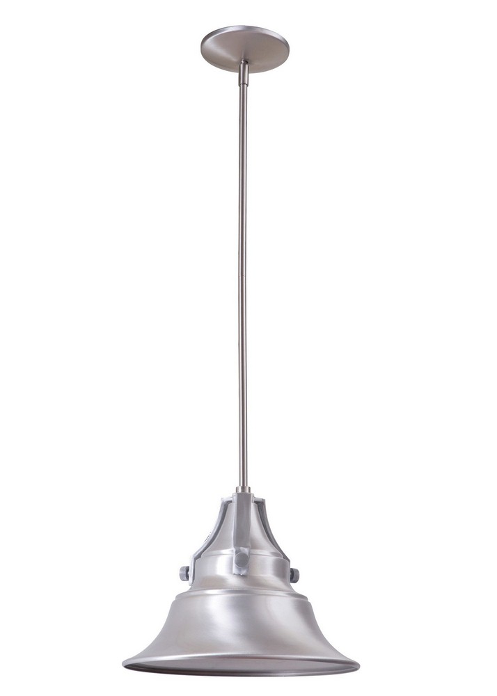 Craftmade Lighting-Z4411-SA-Union - One Light Medium Outdoor Pendant in Transitional Style - 12 inches wide by 46.63 inches high   Satin Aluminum Finish