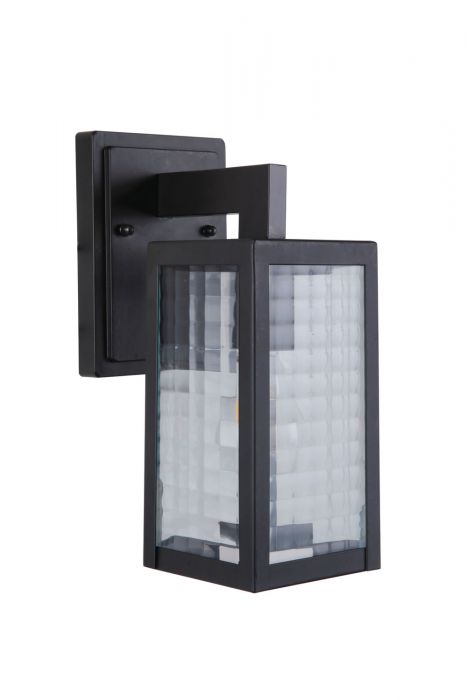 Craftmade Lighting-Z4504-MN-SC-Deka - One Light Outdoor Small Wall Lantern   Midnight Finish with Clear Glass