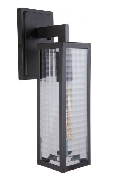 Craftmade Lighting-Z4514-MN-SC-Deka - One Light Outdoor Medium Wall Lantern in Transitional Style - 4.5 inches wide by 16.87 inches high   Midnight Finish with Clear Glass