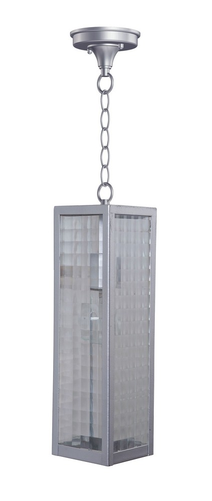 Craftmade Lighting-Z4521-CM-SC-Deka - One Light Large Outdoor Pendant in Transitional Style - 4.85 inches wide by 17.25 inches high   Chromite Finish with Square Patterned Clear Glass