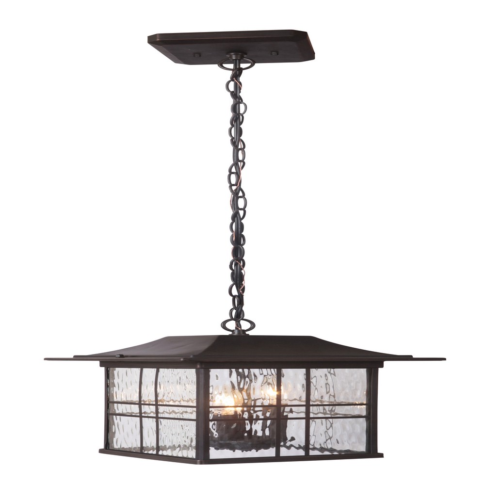 Craftmade Lighting-Z7821-ABZ-Dorset - Three Light Pendant in Transitional Style - 10.87 inches wide by 14.29 inches high   Aged Bronze Brushed Finish with Clear Water Glass with  Crystal