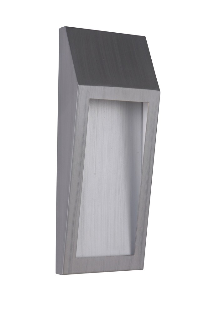 Craftmade Lighting-Z9312-BAO-LED-Wedge - 9W 1 LED Medium Outdoor Pocket Wall Lantern in Modern Style - 6.5 inches wide by 15.25 inches high   Brushed Aluminum Finish