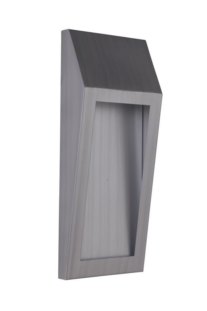 Craftmade Lighting-Z9322-BAO-LED-Wedge - 14W 1 LED Large Outdoor Pocket Wall Lantern in Modern Style - 7.25 inches wide by 17.75 inches high   Brushed Aluminum Finish