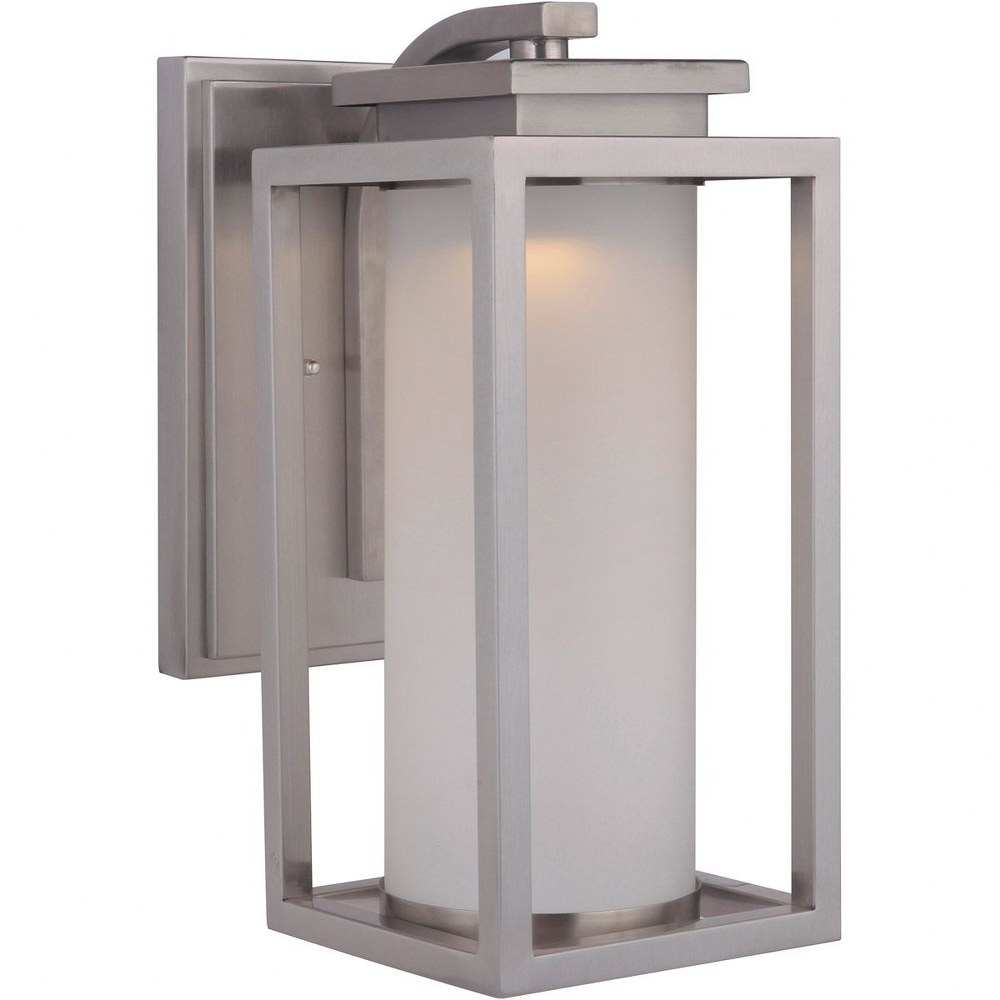 Craftmade Lighting-ZA1314-SS-LED-Vailridge - 10W 1 LED Outdoor Medium Wall Lantern in Transitional Style - 7.38 inches wide by 15.5 inches high   Stainless Steel Finish with White Frost Glass