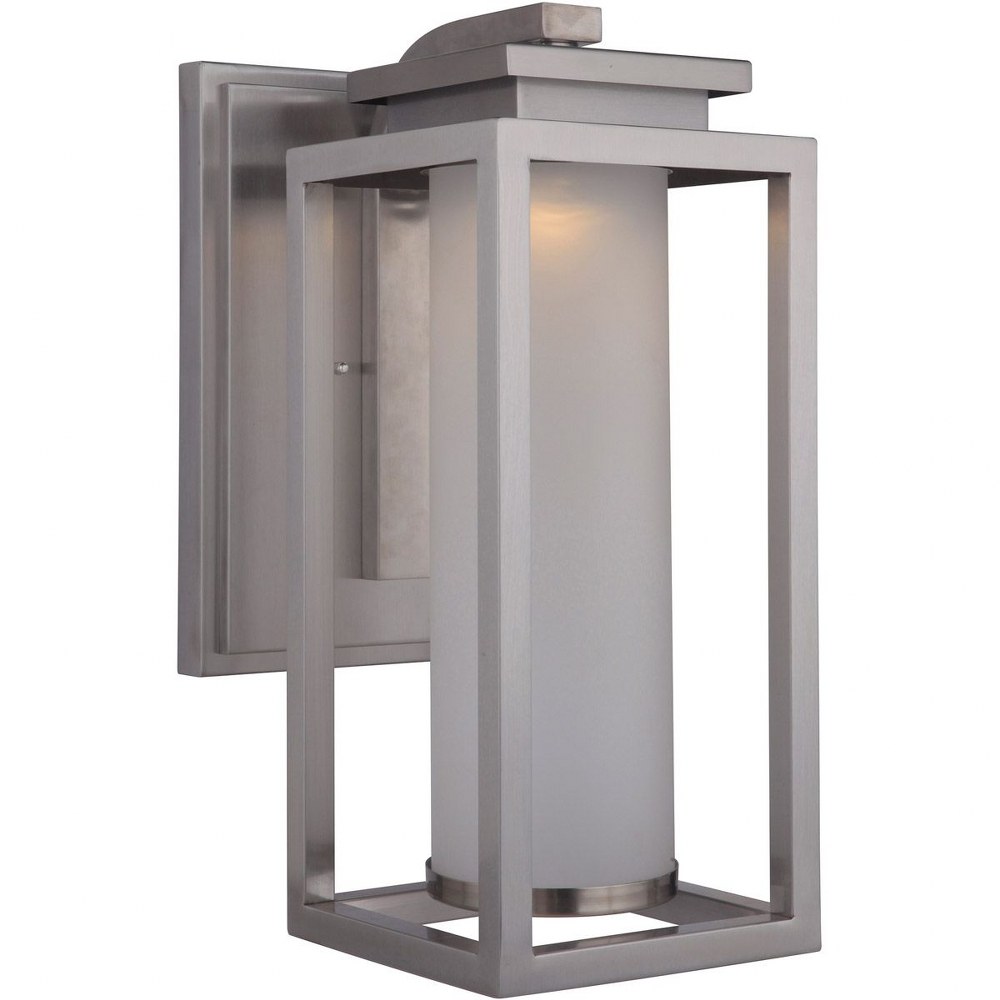 Craftmade Lighting-ZA1324-SS-LED-Vailridge - 10W 1 LED Outdoor Large Wall Lantern in Transitional Style - 9.5 inches wide by 20 inches high   Stainless Steel Finish with White Frost Glass