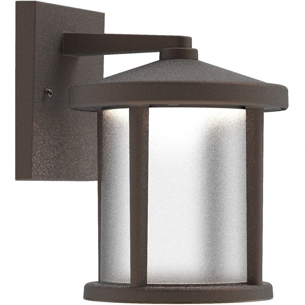 Craftmade Lighting-ZA2214-BZ-Outdoor Wall Lantern Transitional Polymer Approved for Wet Locations in Transitional Style - 5 inches wide by 12 inches high   Bronze Finish with Frosted Glass