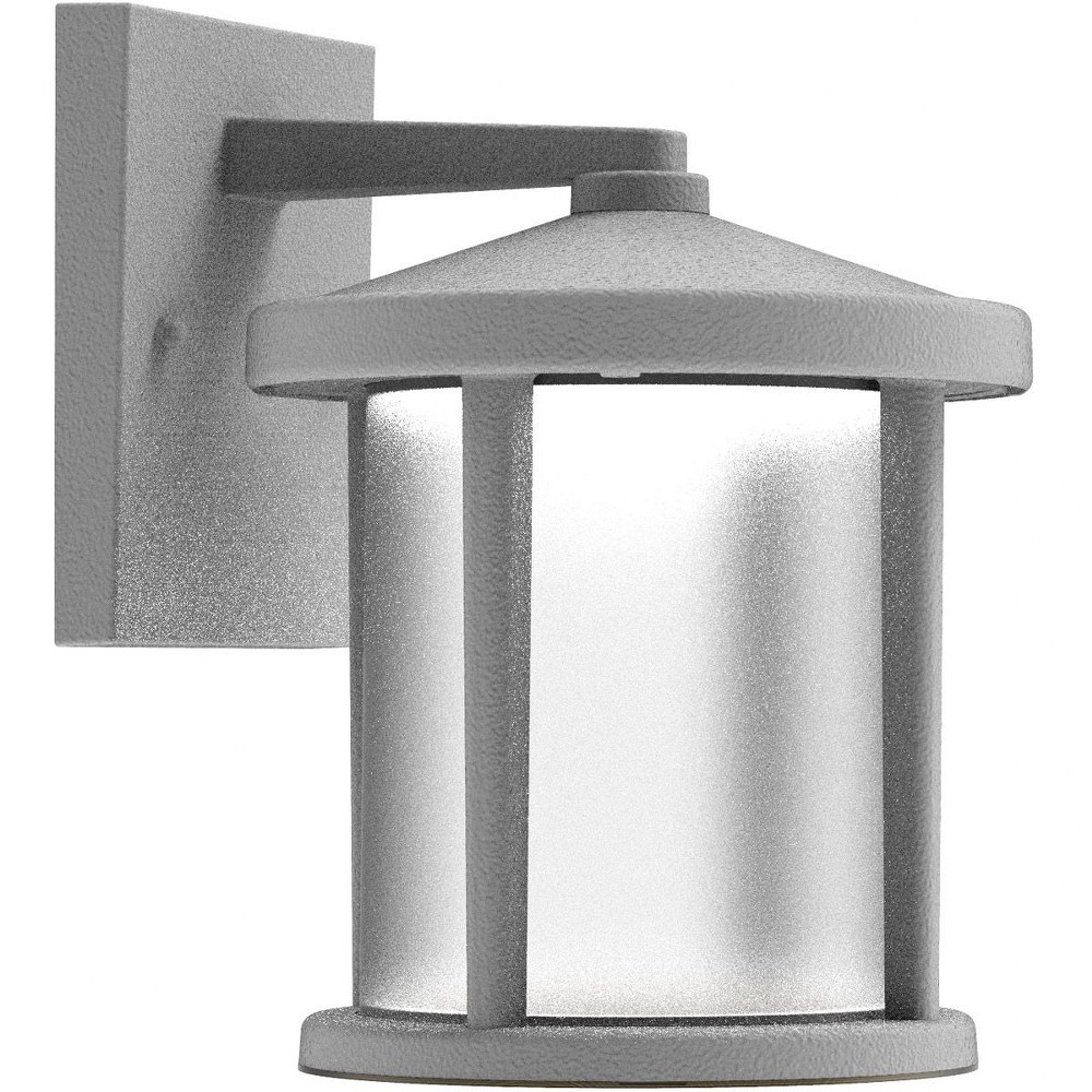 Craftmade Lighting-ZA2214-TW-Outdoor Wall Lantern Transitional Polymer Approved for Wet Locations in Transitional Style - 5 inches wide by 12 inches high   Textured White Finish with Frosted Glass