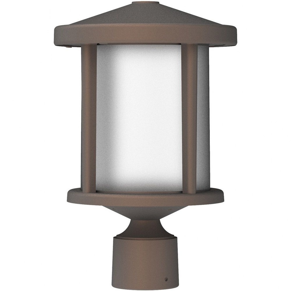 Craftmade Lighting-ZA2215-BZ-Composite Lanterns - One Light Outdoor Post Lantern in Transitional Style - 9 inches wide by 14 inches high   Bronze Finish with Frosted Glass
