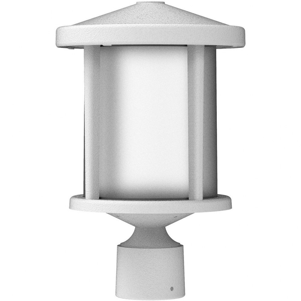 Craftmade Lighting-ZA2215-TW-Composite Lanterns - One Light Outdoor Post Lantern in Transitional Style - 9 inches wide by 14 inches high   Textured White Finish with Frosted Glass