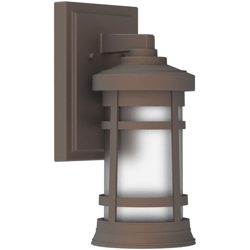 Craftmade Lighting-ZA2304-BZ-Outdoor Wall Lantern Transitional Polymer Approved for Wet Locations in Transitional Style - 6 inches wide by 13 inches high   Bronze Finish with Frosted Glass