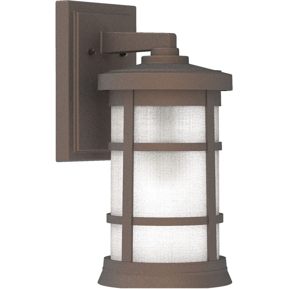 Craftmade Lighting-ZA2314-BZ-Outdoor Wall Lantern Transitional Polymer Approved for Wet Locations in Transitional Style - 7 inches wide by 15 inches high   Bronze Finish with Frosted Glass