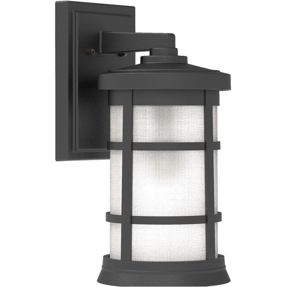 Craftmade Lighting-ZA2314-TB-Outdoor Wall Lantern Transitional Polymer Approved for Wet Locations in Transitional Style - 7 inches wide by 15 inches high   Textured Matte Black Finish with Frosted Gla