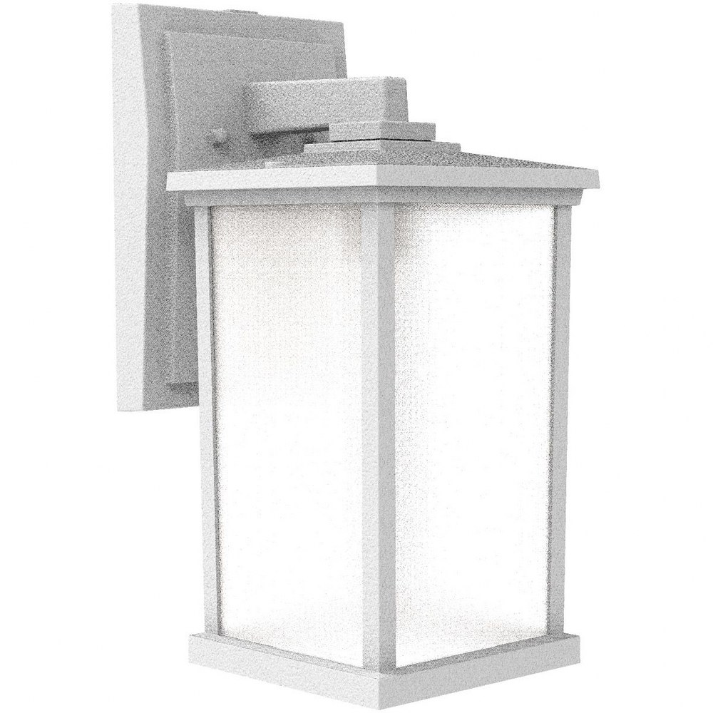 Craftmade Lighting-ZA2414-TW-Outdoor Wall Lantern Transitional Polymer Approved for Wet Locations in Transitional Style - 6 inches wide by 15 inches high   Textured White Finish with Frosted Glass