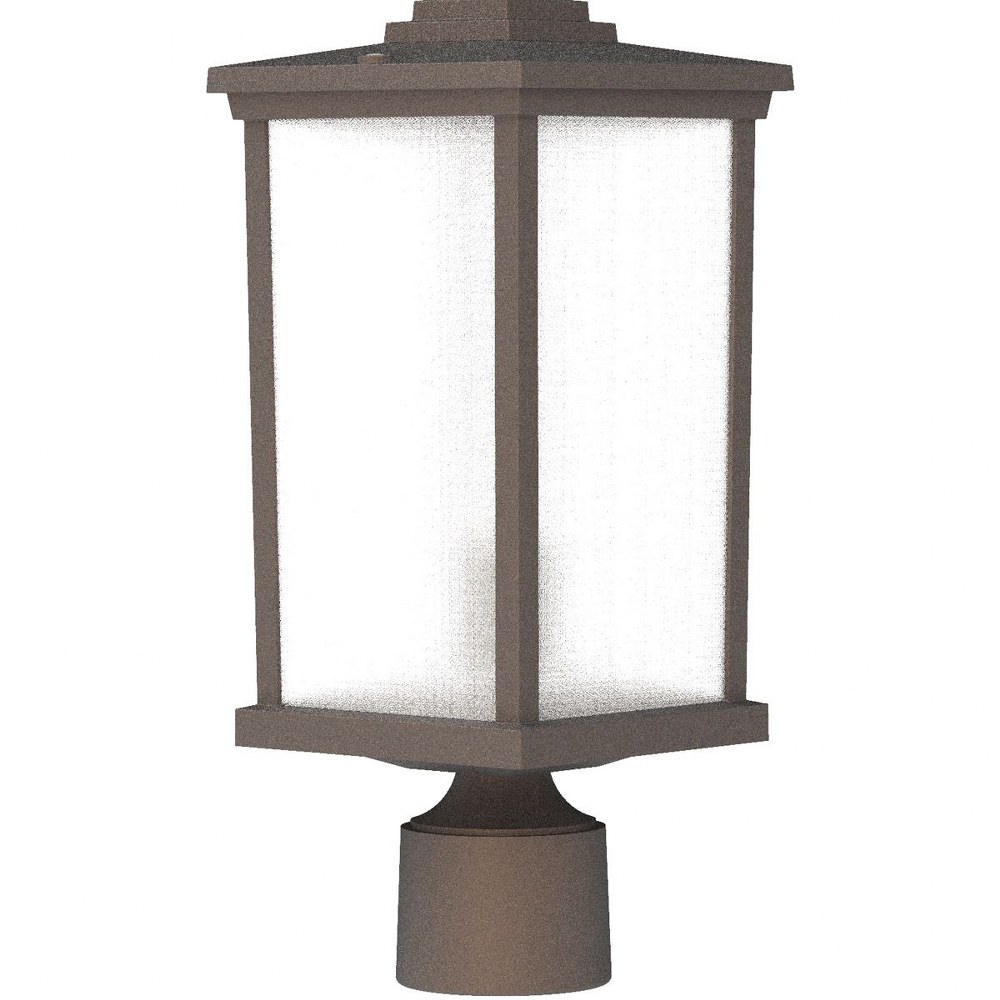 Craftmade Lighting-ZA2415-BZ-Composite Lanterns - One Light Outdoor Post Lantern in Transitional Style - 6 inches wide by 15 inches high   Bronze Finish with Frosted Glass