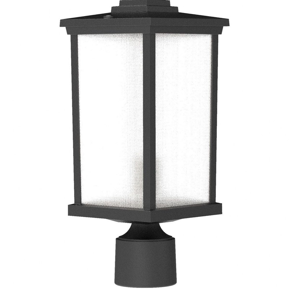Craftmade Lighting-ZA2415-TB-Composite Lanterns - One Light Outdoor Post Lantern in Transitional Style - 6 inches wide by 15 inches high   Textured Matte Black Finish with Frosted Glass