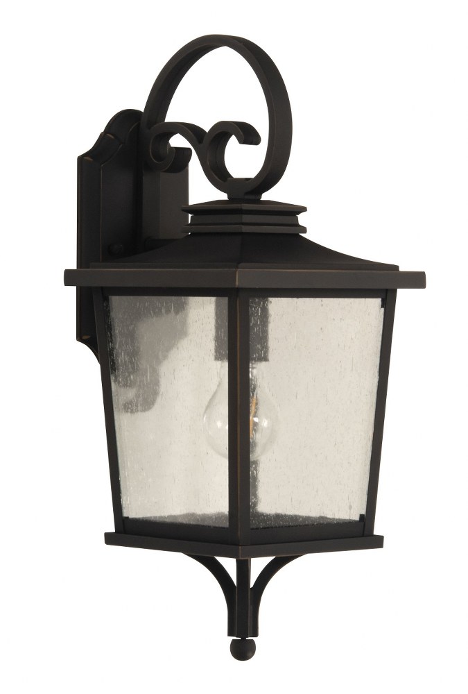 Craftmade Lighting-ZA2904-DBG-Tillman - 1 Light Small Outdoor Wall Lantern Dark Bronze Gilded  Dark Bronze Gilded Finish with Clear Seeded Glass