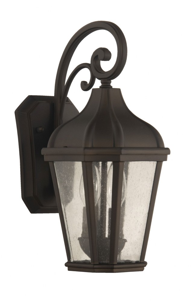 Craftmade Lighting-ZA3014-DC-Briarwick - 2 Light Medium Outdoor Wall Lantern in Traditional Style - 6.75 inches wide by 15 inches high Dark Coffee  Dark Coffee Finish with Clear Seeded Glass