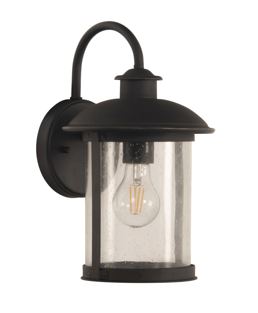 Craftmade Lighting-ZA3204-DBG-OFallon - 1 Light Small Outdoor Wall Lantern   Dark Bronze Gilded Finish with Clear Seeded Glass