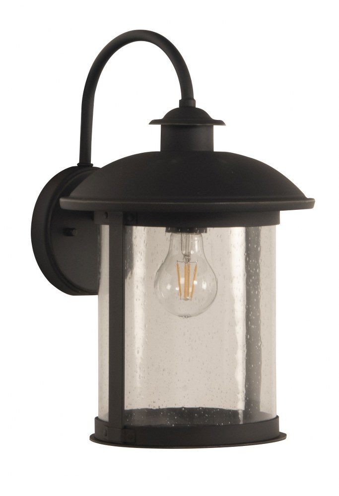 Craftmade Lighting-ZA3214-DBG-OFallon - 1 Light Medium Outdoor Wall Lantern in Transitional Style - 9.88 inches wide by 15.25 inches high   Dark Bronze Gilded Finish with Clear Seeded Glass