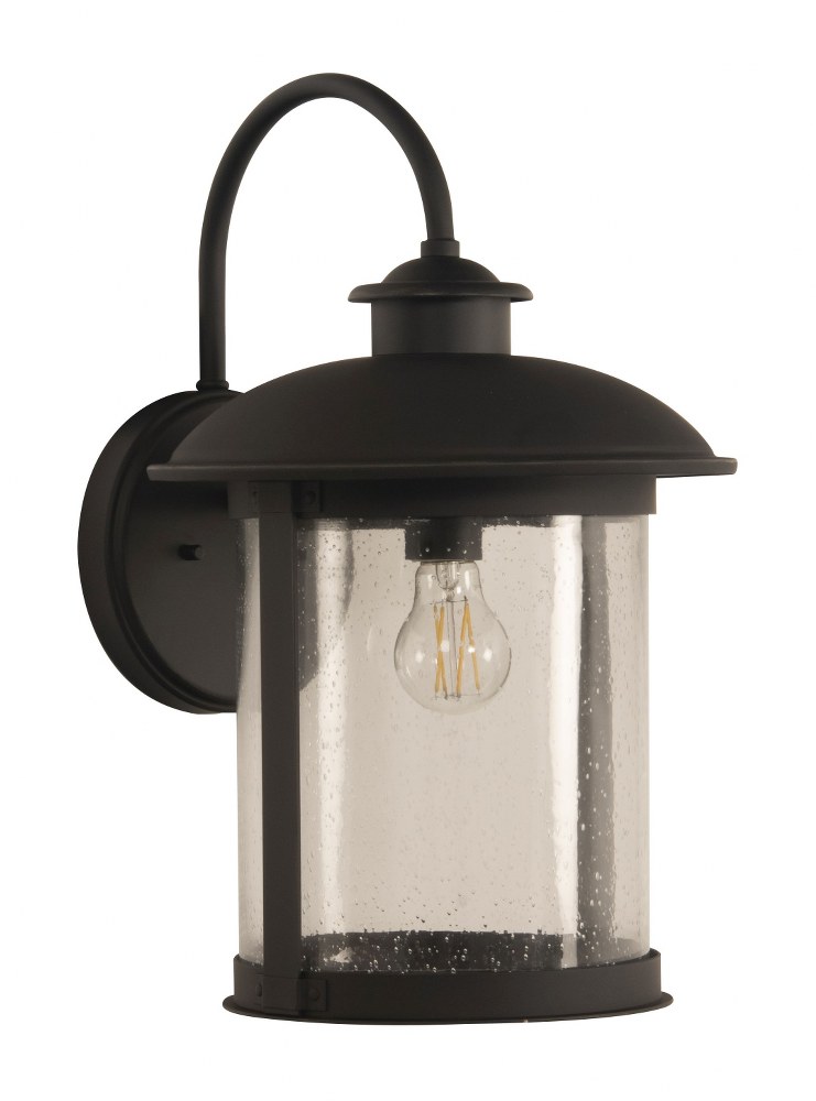 Craftmade Lighting-ZA3224-DBG-OFallon - 1 Light Large Outdoor Wall Lantern in Transitional Style - 11 inches wide by 18.5 inches high   Dark Bronze Gilded Finish with Clear Seeded Glass