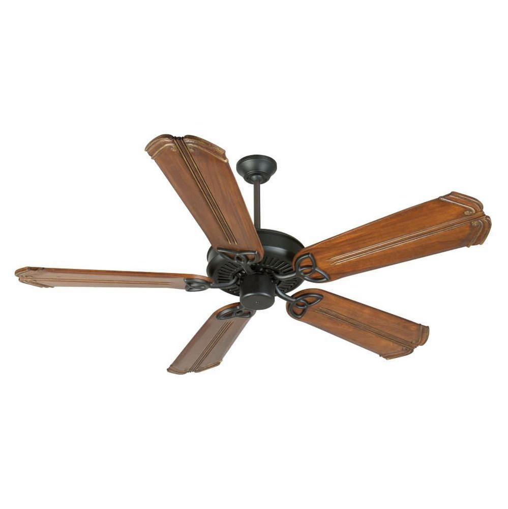 Craftmade Lighting-K10963-CXL Series - Ceiling Fan - 56 inches wide by 8.66 inches high   Flat Black Finish with Chamberlain Oak Blade Finish