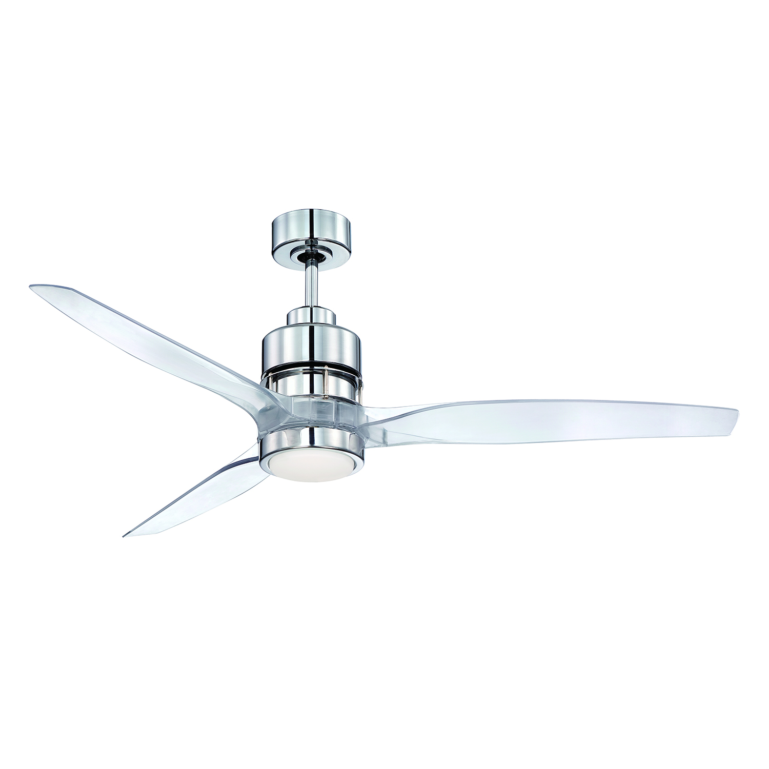 Craftmade Lighting-K11067-Sonnet - 52 Inch Ceiling Fan with Light Kit   Chrome Finish with Clear Acrylic Blade Finish with White Frost Glass