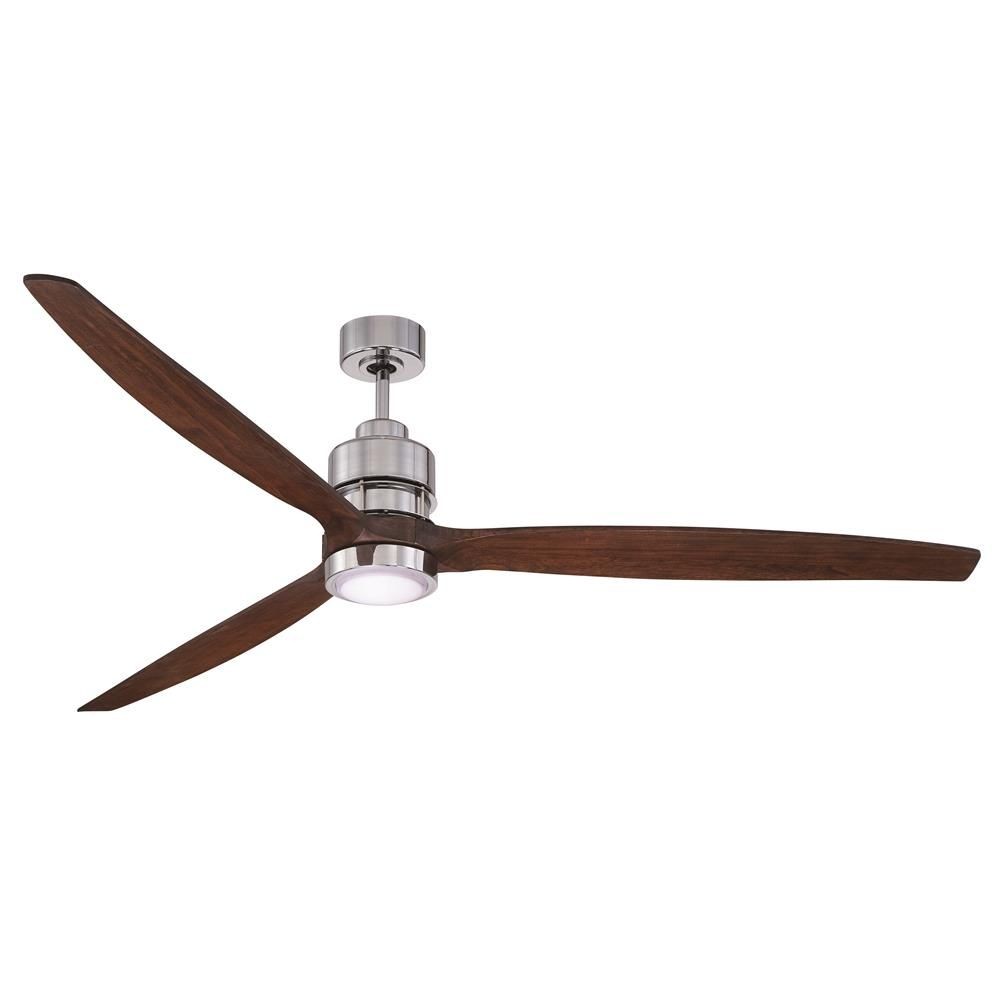 Craftmade Lighting-K11068-Sonnet - 60 Inch Ceiling Fan with Light Kit   Chrome Finish with Walnut Blade Finish with White Frost Glass