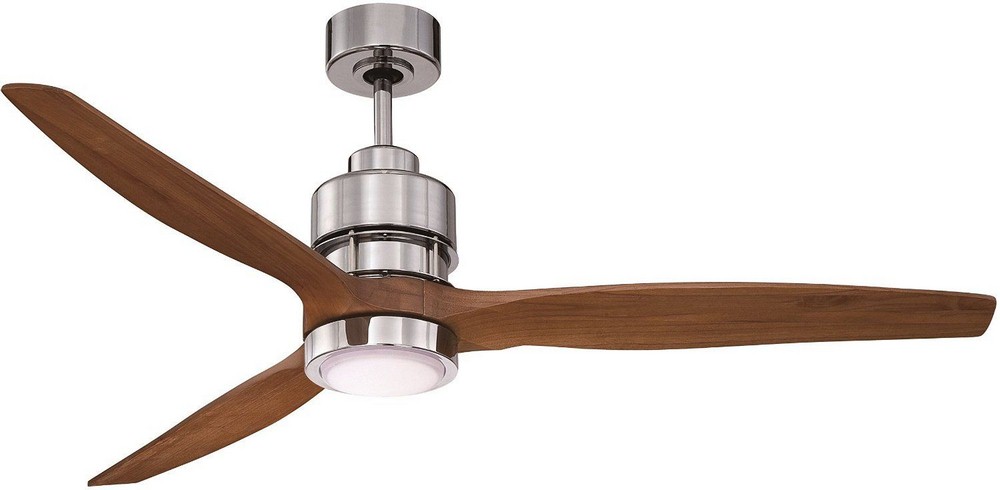 Craftmade Lighting-K11256-Sonnet - 52 Inch Ceiling Fan with Light Kit   Chrome Finish with Walnut Blade Finish with White Frost Glass