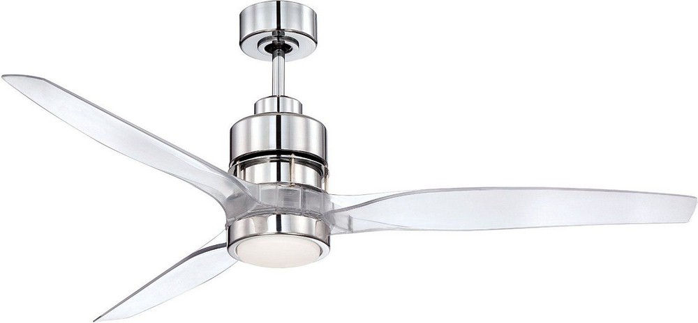 Craftmade Lighting-K11257-Sonnet - 60 Inch Ceiling Fan with Light Kit   Chrome Finish with Clear Acrylic Blade Finish with White Frost Glass