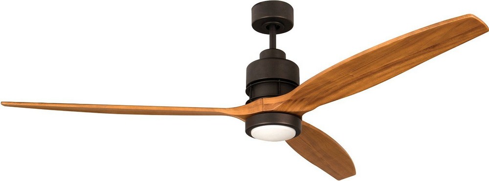 Craftmade Lighting-K11259-Sonnet - 52 Inch Ceiling Fan with Light Kit   Espresso Finish with Light Oak Blade Finish with White Frost Glass