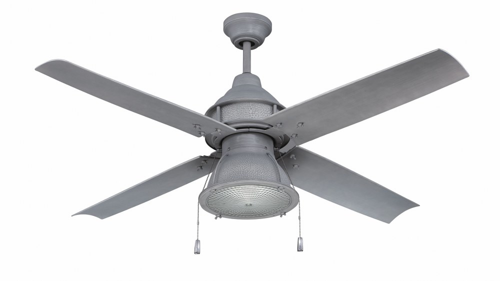 Craftmade Lighting-PAR52AGV4-Port Arbor - Ceiling Fan with Light Kit in Outdoor Style - 52 inches wide by 19.22 inches high   Aged Galvanized Finish with Clear Halophane Glass