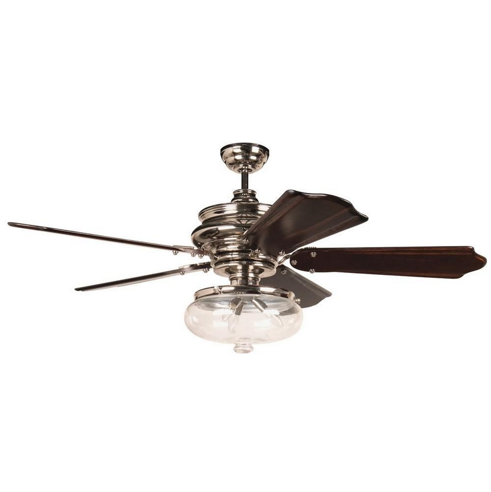 Craftmade Lighting-TSLK-PLN-Townsend - Three Light Ceiling Fan Light Kit in Traditional Style - 13.25 inches wide by 8.25 inches high   Polished Nickel Finish with Clear Vintage Glass