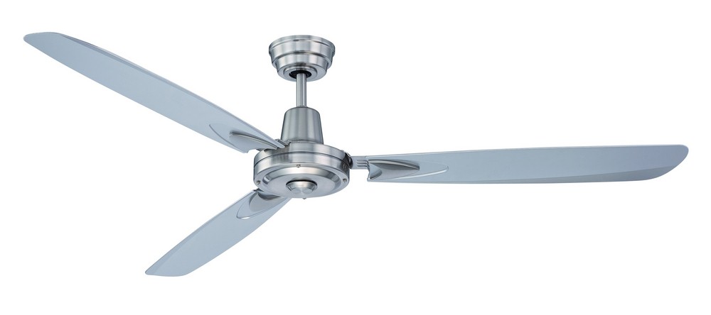 Craftmade Lighting-VE58BNK3-Velocity - Ceiling Fan - 58 inches wide by 21.25 inches high   Stainless Steel Finish with Brushed Nickel Blade Finish