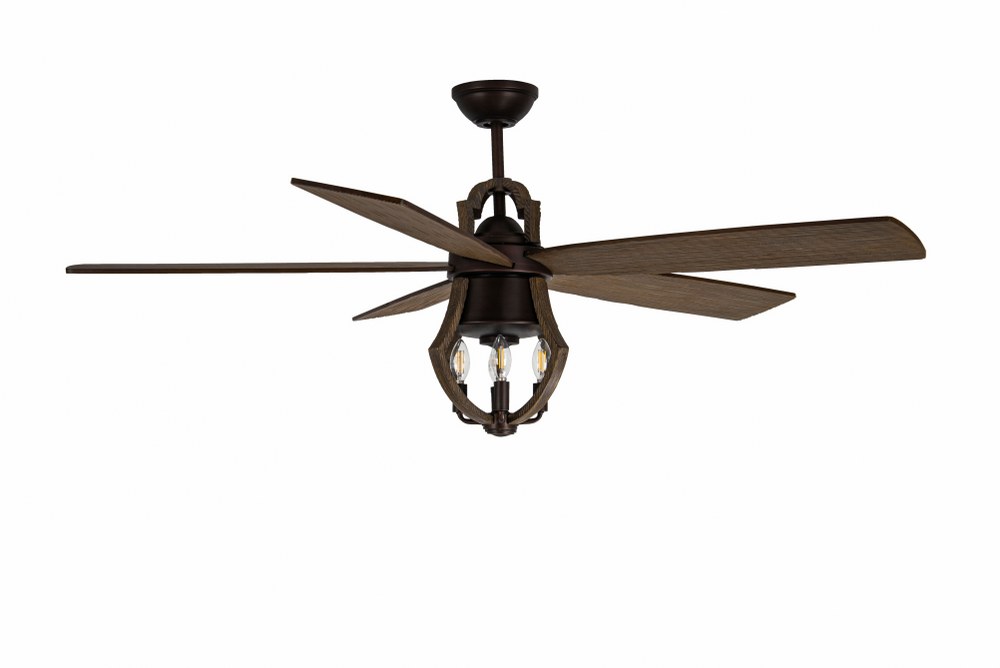 Craftmade Lighting-WIN56ABZWP5-Winton - Ceiling Fan in Transitional Style - 56 inches wide by 22.57 inches high   Aged Bronze Brushed Finish with Weathered Pine Blade Finish