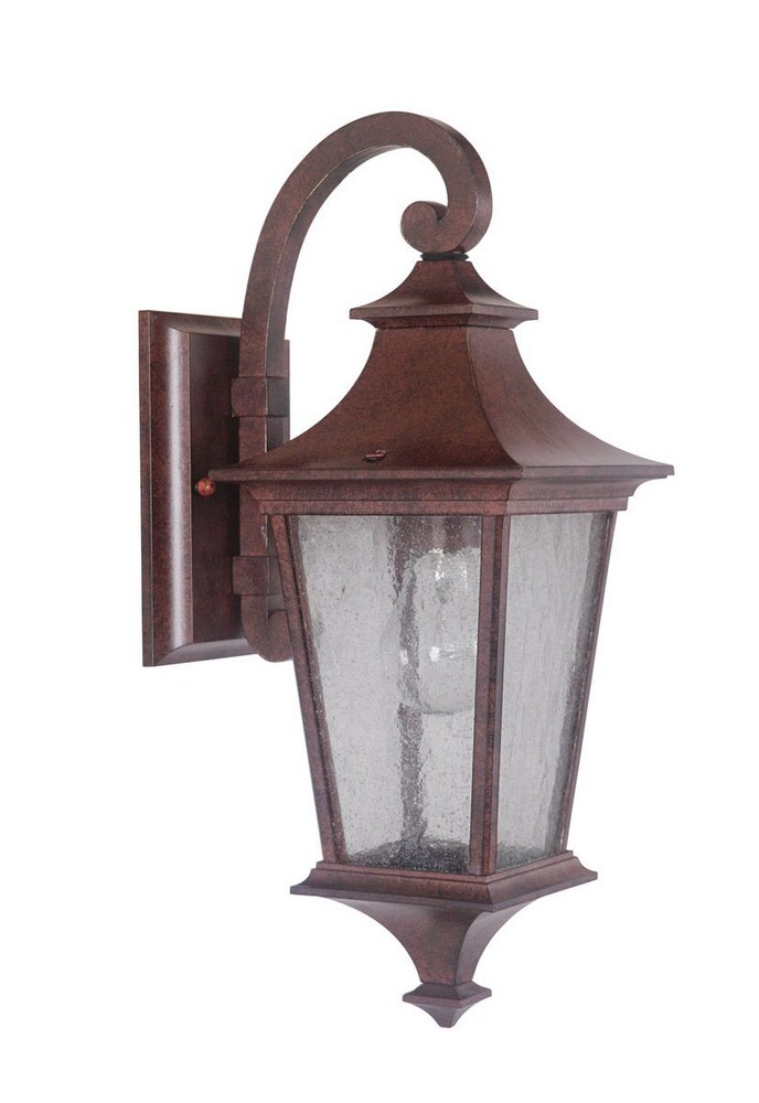Craftmade Lighting-Z1354-AG-LED-Argent II - LED Outdoor Small Wall Mount in Transitional Style - 6 inches wide by 15.75 inches high   Aged Bronze Finish with Clear Seeded Glass