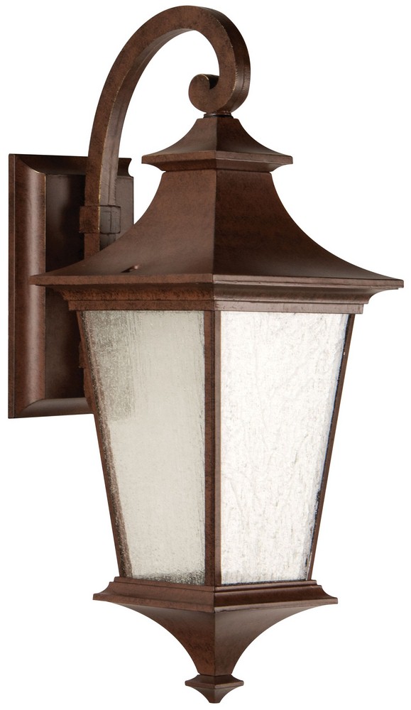 Craftmade Lighting-Z1364-AG-LED-Argent II - LED Outdoor Medium Wall Mount in Transitional Style - 8 inches wide by 20.8 inches high   Aged Bronze Finish with Clear Seeded Glass