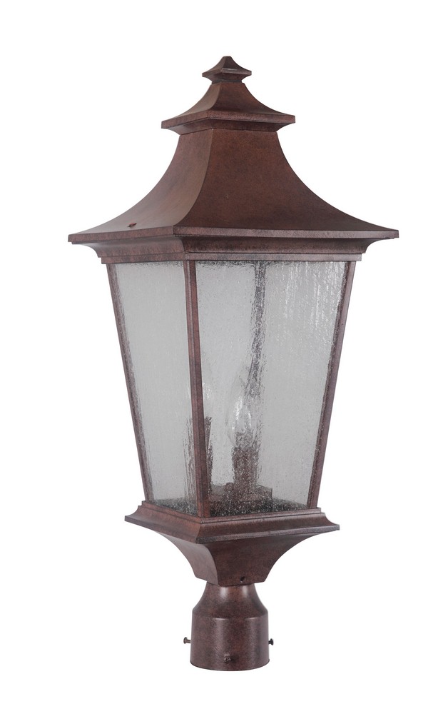 Craftmade Lighting-Z1375-AG-Argent II - Three Light Post Lantern in Transitional Style - 10 inches wide by 24.56 inches high   Argent II - Three Light Post Lantern in Transitional Style - 10 inches wi