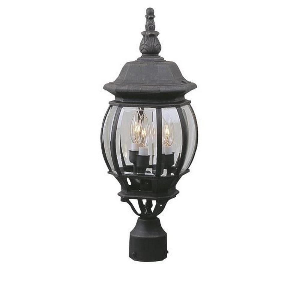 French Style Three Outdoor Medium Post Light French Style Three Outdoor Medium Post Light