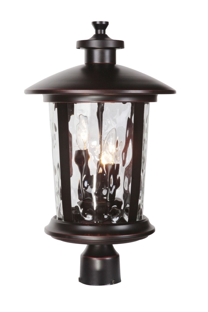 Craftmade Lighting-Z7125-OBG-Summerhays - Three Light Outdoor Large Post Mount in Transitional Style - 12 inches wide by 17.25 inches high   Summerhays - Three Light Outdoor Large Post Mount in Transi