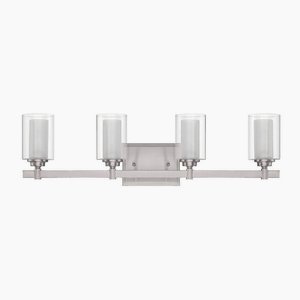 Craftmade Lighting-16727BNK4-Celeste 4 Light Bath Vanity in Modern Style - 26.75 inches wide by 7 inches high Brushed Satin Nickel  Brushed Satin Nickel Finish with Clear/Frosted Glass