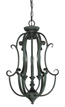 Craftmade Lighting-24233-MB-Barret Place - Three Light Chandelier - 16 inches wide by 24 inches high   Mocha Bronze Finish