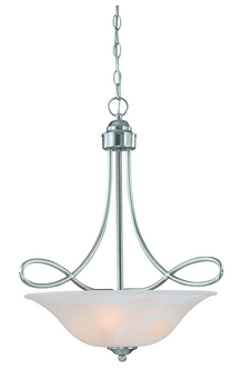 Craftmade Lighting-25023-SN-Cordova - Three Light Inverted Pendant - 21 inches wide by 25 inches high   Cordova - Three Light Inverted Pendant - 21 inches wide by 25 inches high