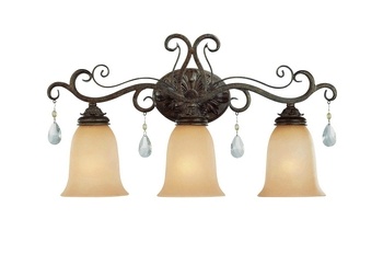 Craftmade Lighting-25603-FR-Englewood 3 Light Bath Vanity - 24 inches wide by 13.5 inches high   French Roast Finish