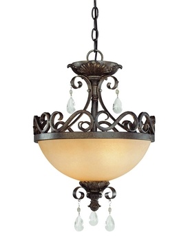 Craftmade Lighting-25622-FR-Englewood - Two Light Semi-Flush Mount - 14.25 inches wide by 19.75 inches high   French Roast Finish