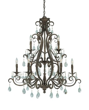 Craftmade Lighting-25629-FR-Englewood - Nine Light Chandelier   French Roast Finish