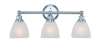 Craftmade Lighting-26603-CH-Bradley 3 Light Bath Vanity - 23.5 inches wide by 9.75 inches high Chrome White Frosted Chrome Finish